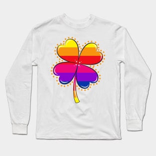 Rainbow Shamrock Long Sleeve T-Shirt